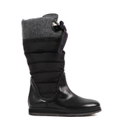Buy authentic second-hand Moncler Black Leather Boots - Size 39 in very good condition at Labellov in Antwerp.