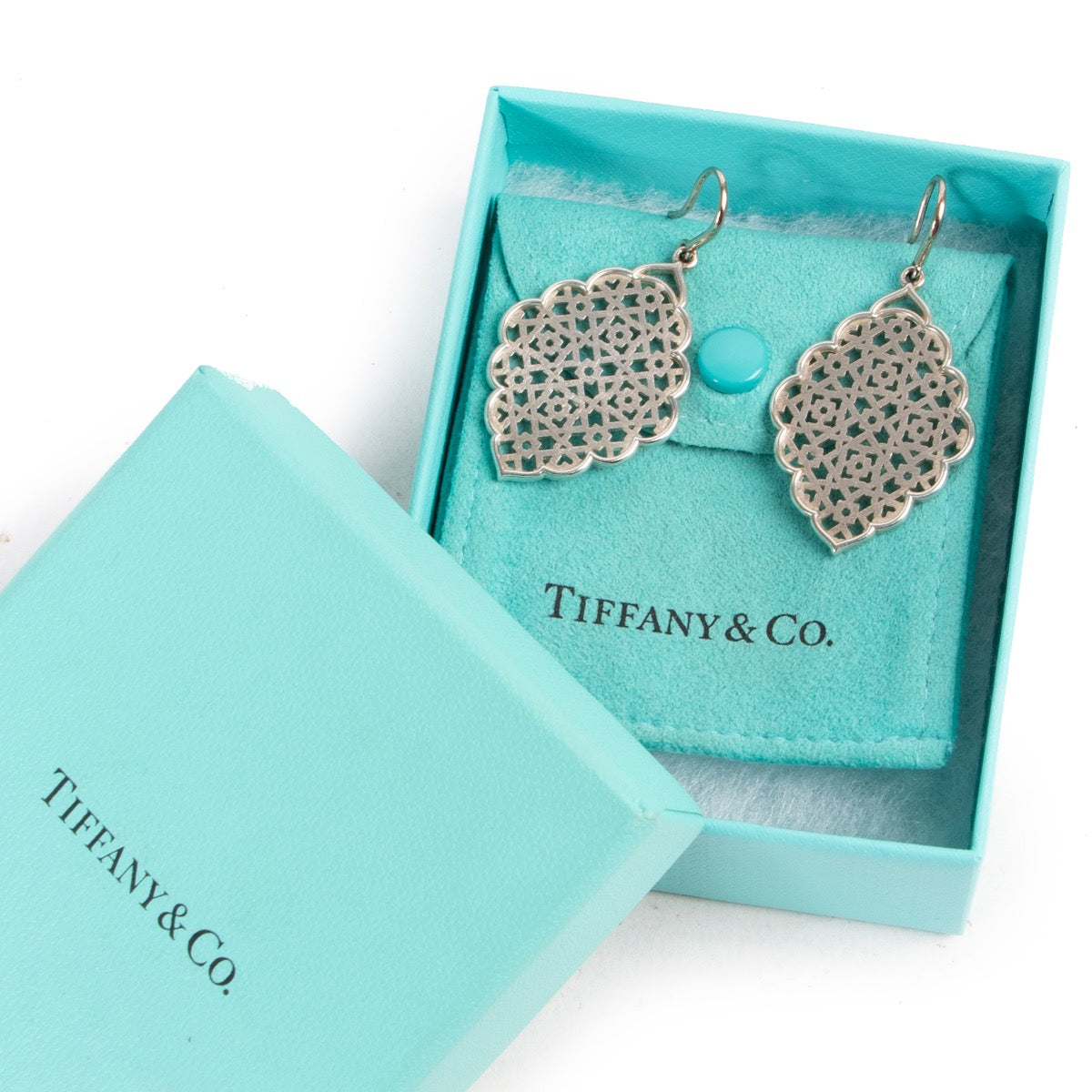 Shop safe online Tiffany & Co Paloma Picasso Silver Marrakech Earrings for the best price. shop safe online secondhand Tiffany & Co Paloma Picasso Silver Marrakech Earrings