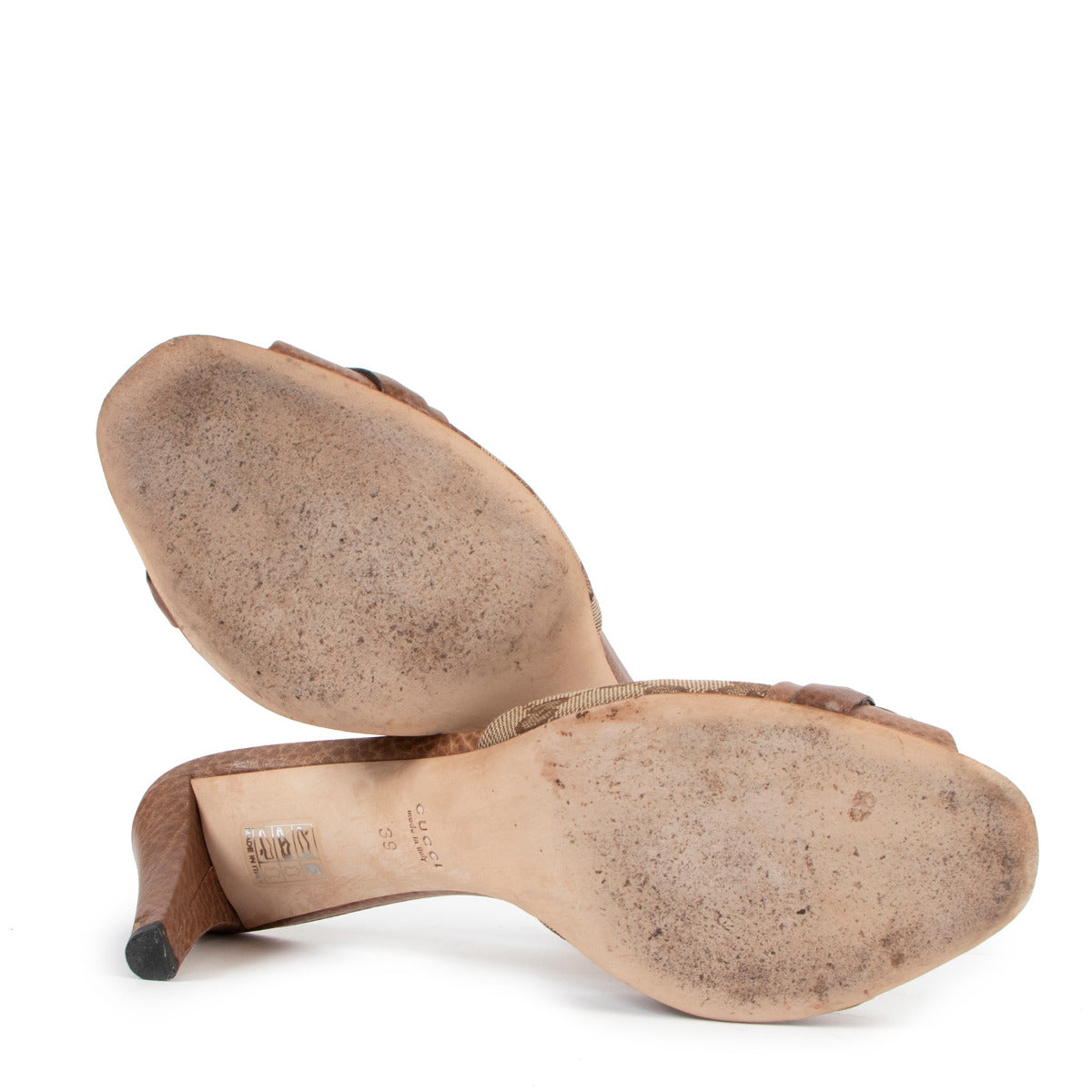 Mules à talons Gucci GG Canvas Horsebit – taille 39