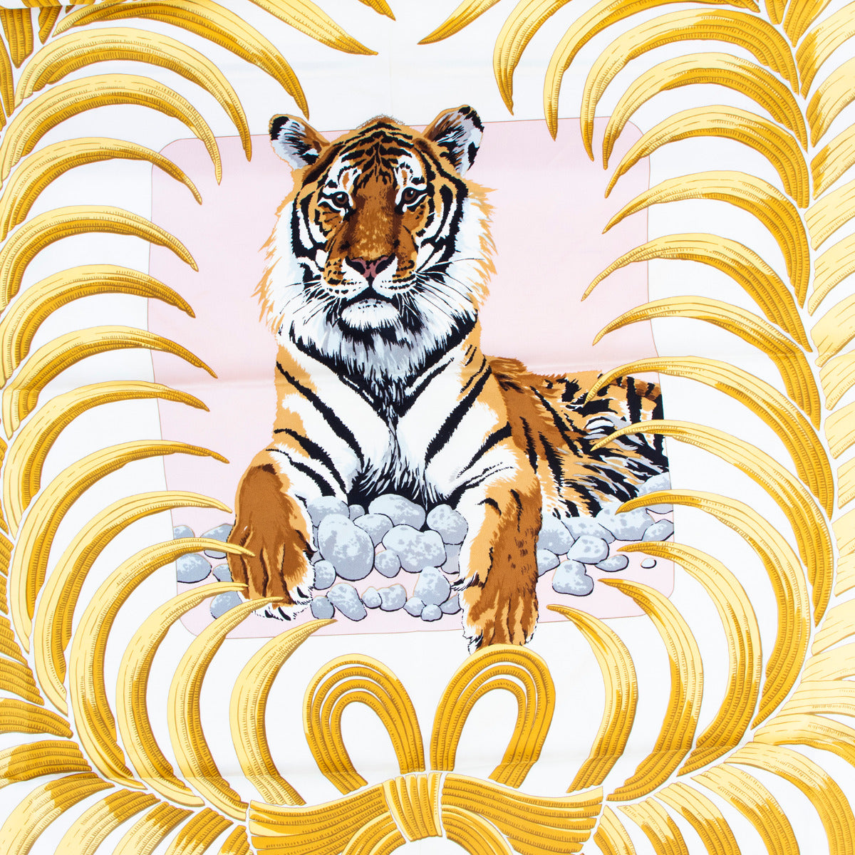 Hermès Pink Tigre Royal Scarf