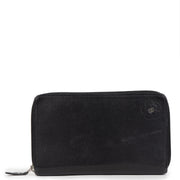 Chanel Black Camellia Leather Long Wallet
