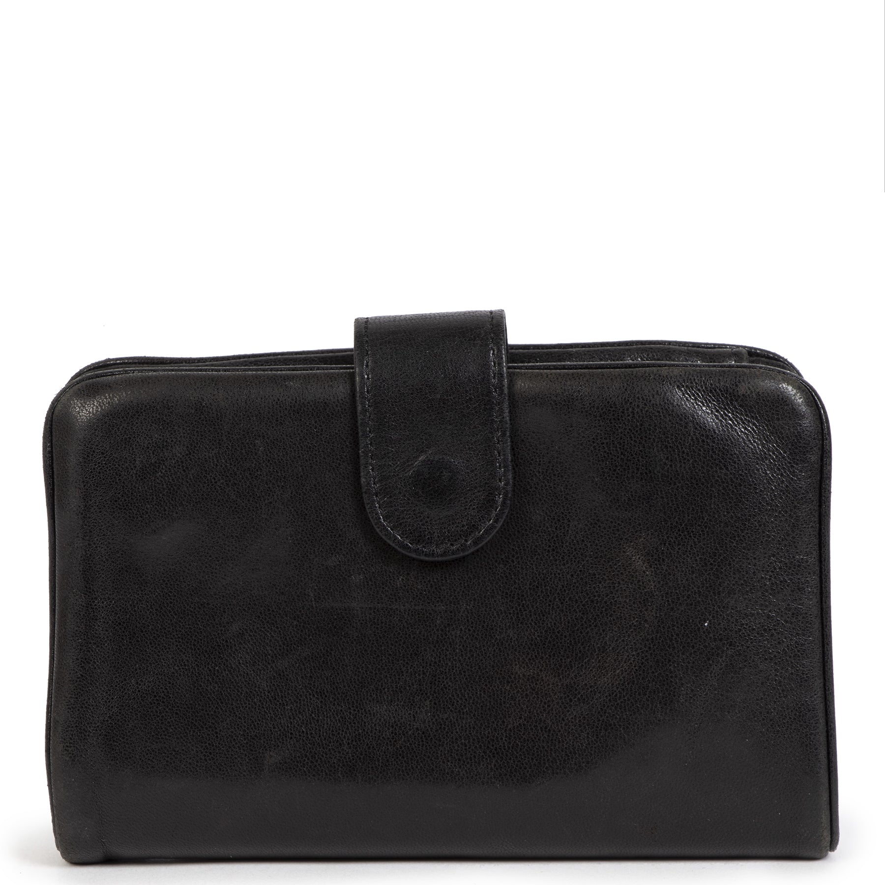 Chanel Black Lambskin Leather Wallet