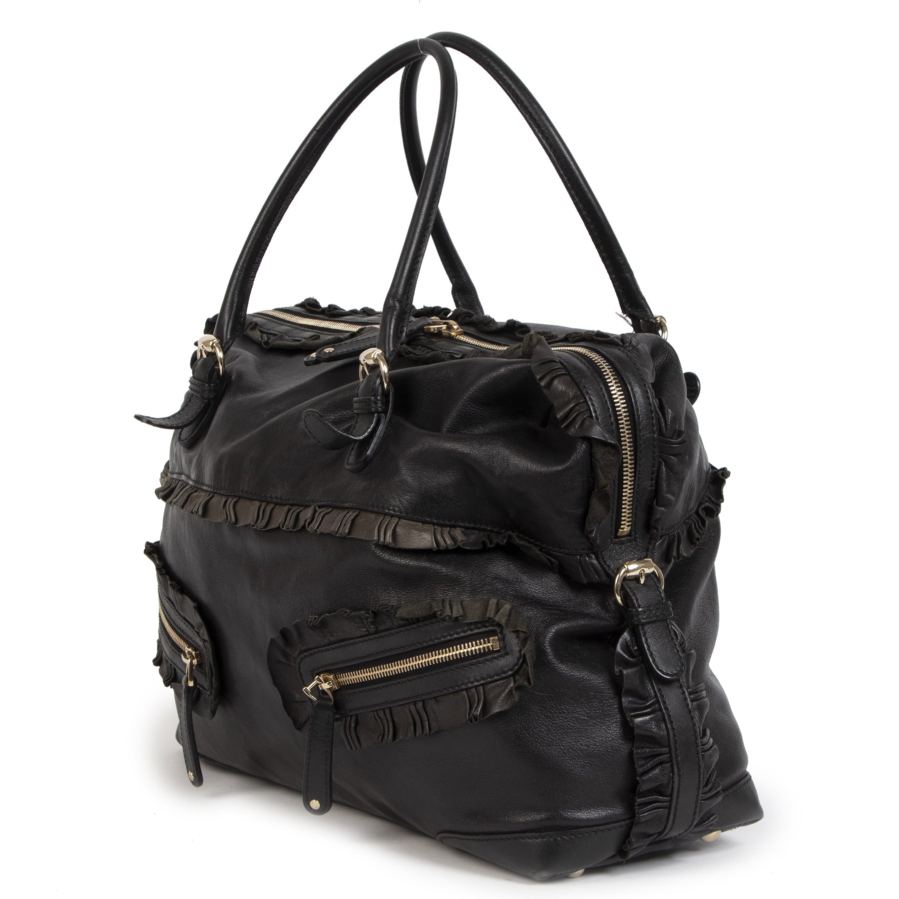 Authentieke Gucci Black Shoulder Bag tweedehands aan de juiste prijs veilig online webshop LabelLOV luxe merken winkelen LabelLOV Antwerpen België