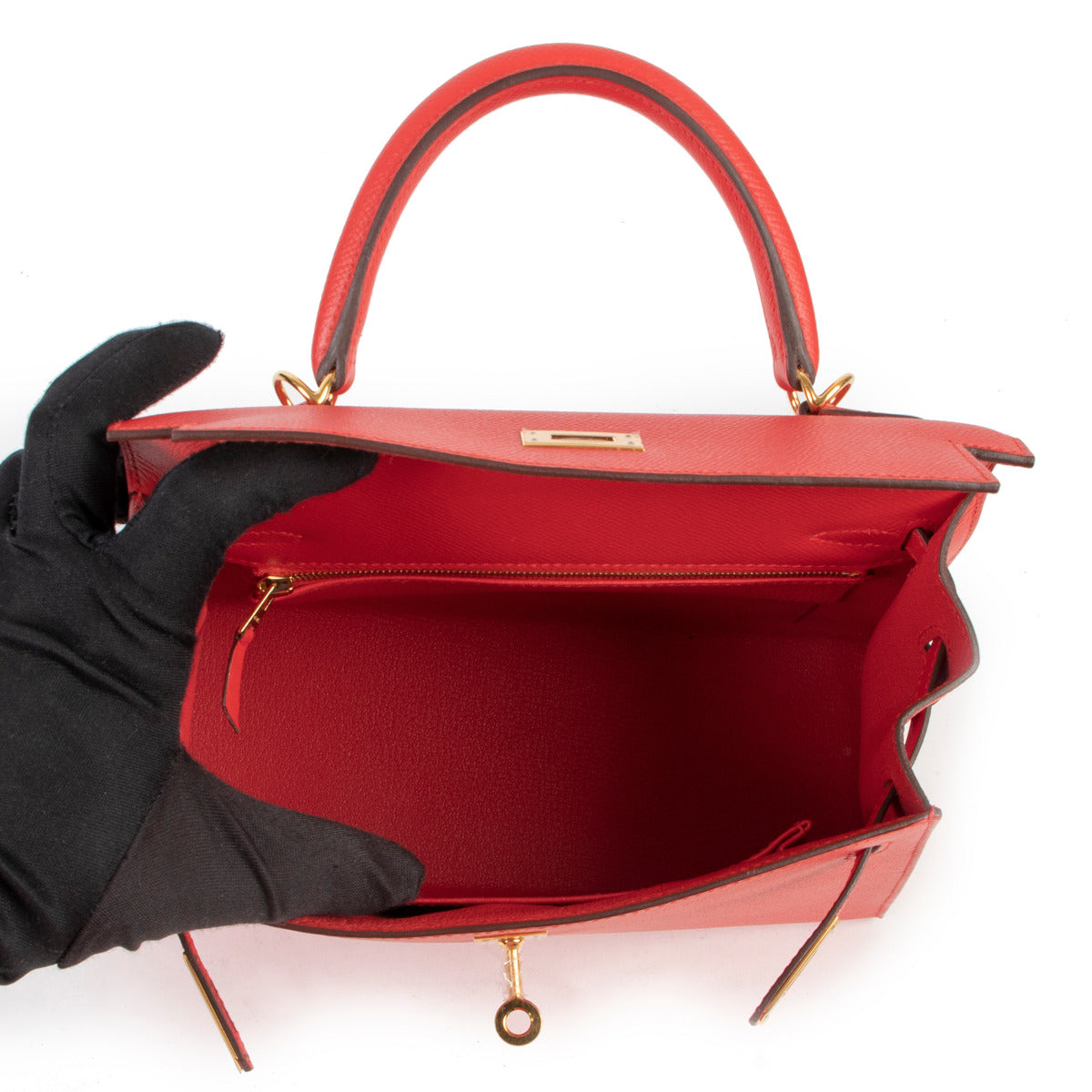 Hermès Kelly 25 Rouge Tomate Epsom GHW