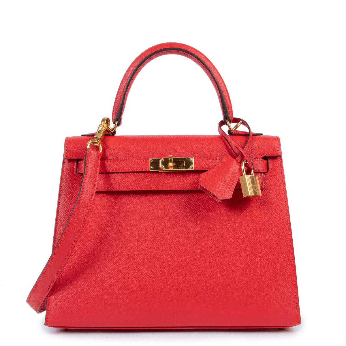 Hermès Kelly 25 Rouge Tomate Epsom GHW