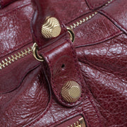 Authentieke Tweedehands Balenciaga Bordeaux Giant City Bag juiste prijs veilig online shoppen luxe merken webshop winkelen Antwerpen België mode fashion