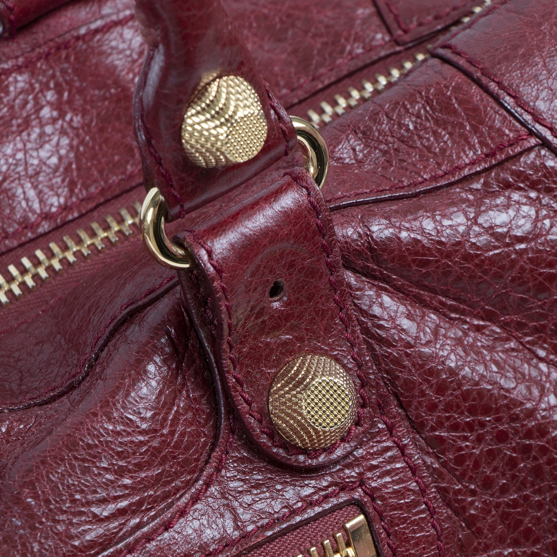 Authentieke Tweedehands Balenciaga Bordeaux Giant City Bag juiste prijs veilig online shoppen luxe merken webshop winkelen Antwerpen België mode fashion