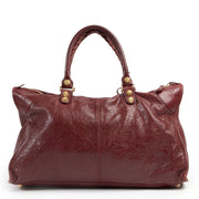 Authentieke Tweedehands Balenciaga Bordeaux Giant City Bag juiste prijs veilig online shoppen luxe merken webshop winkelen Antwerpen België mode fashion