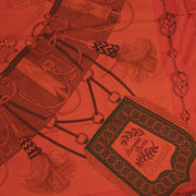 Authentic secondhand Hermès Red Cliquetis Silk Scarf designer accessories fashion luxury vintage webshop safe secure online shopping