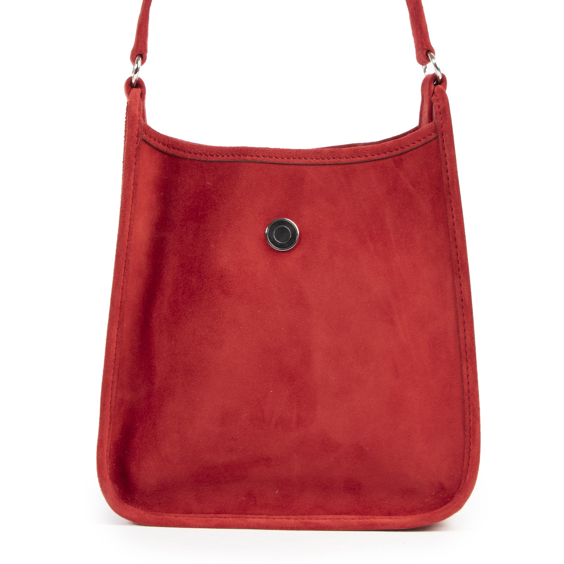 Hermes Bordeaux Vespa Pm Suede Crossbody Bag