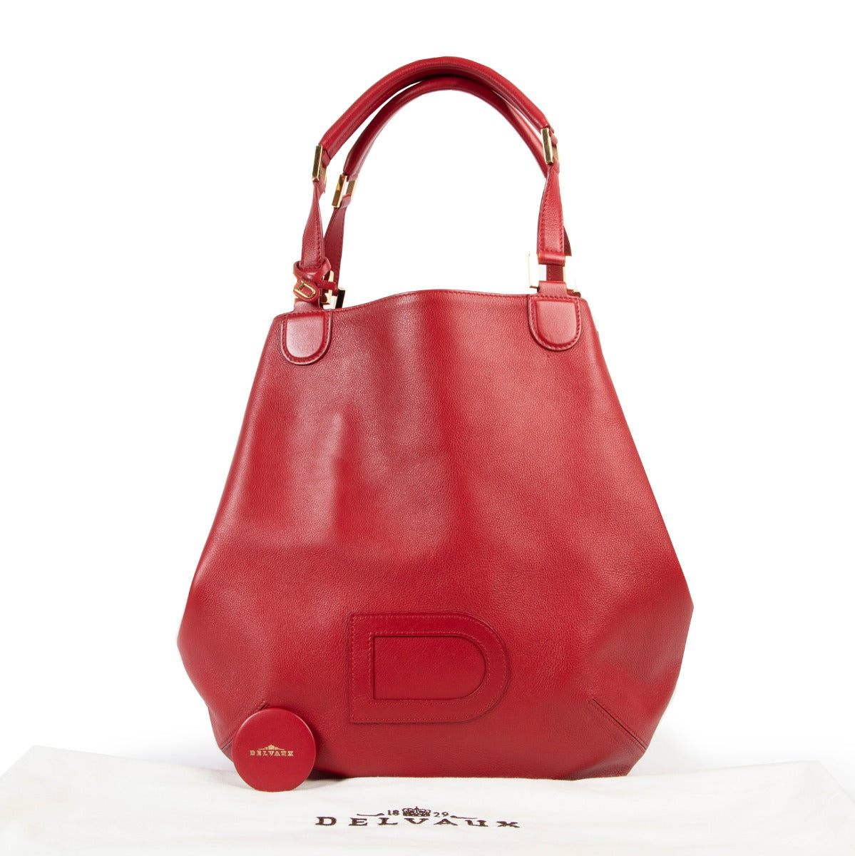 Red Delvaux shoulder bag