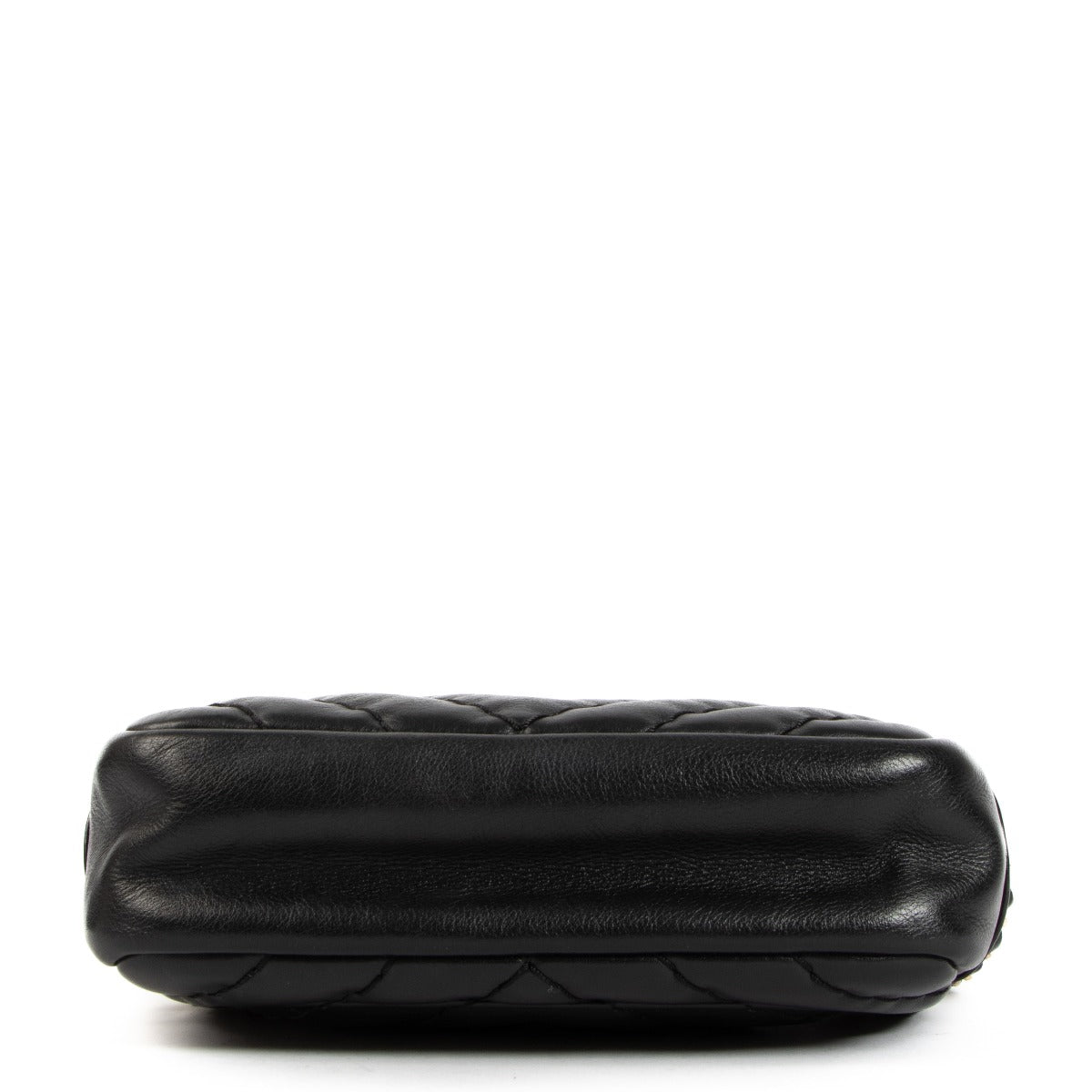 Chanel Zwarte Medaillon Charm Chevron Mini Cameratas