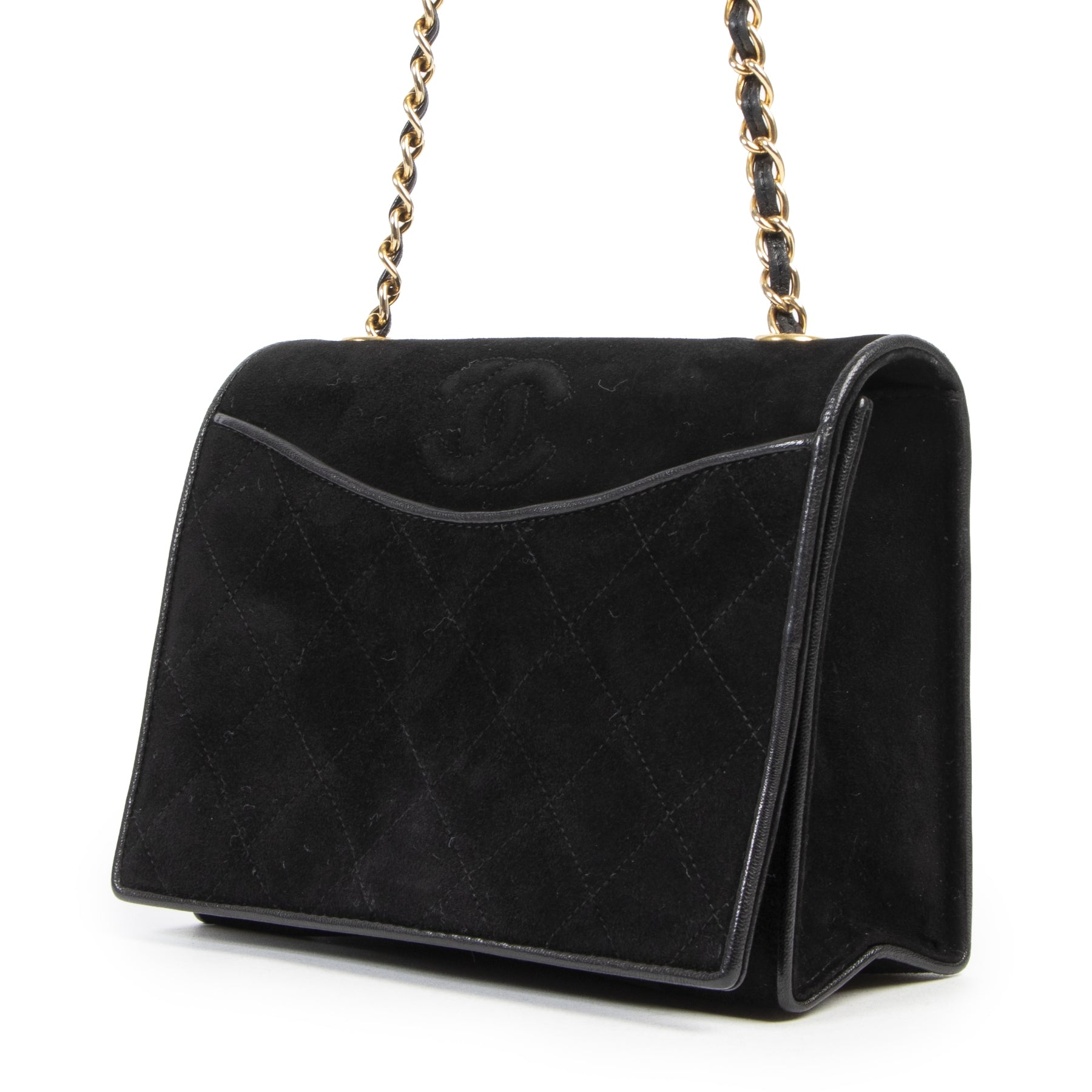 Chanel Vintage Suede Flap Bag