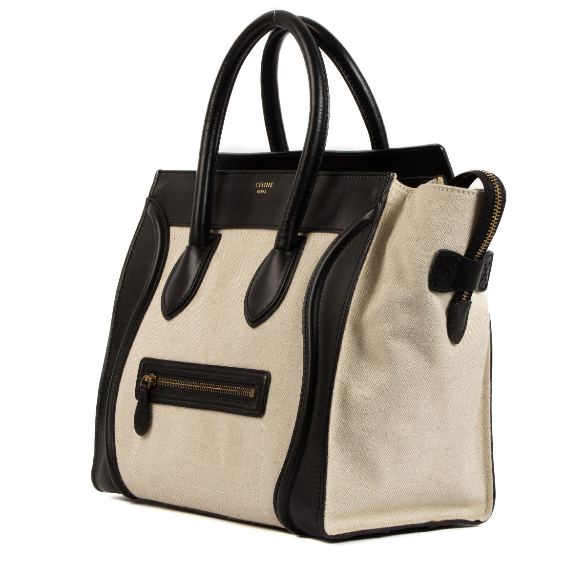 Bent u op zoek naar een authentieke designer tas zoals deze Céline Mini Bicolor Toile Luggage Top Handle Bag?