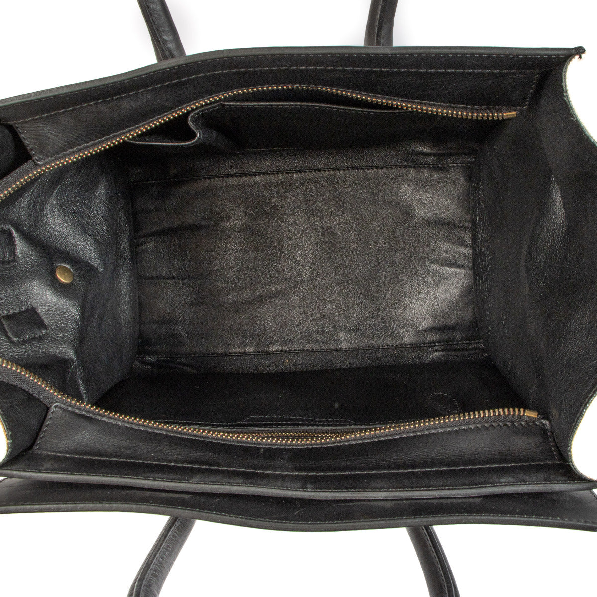 Céline Mini Bicolor Toile Luggage Top Handle Bag