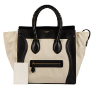 Ben jij op zoek naar een authentieke en originele Céline Mini Bicolor Toile Luggage Top Handle Bag?