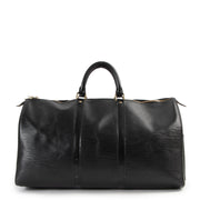 Authentieke Tweedehands Louis Vuitton Black Epi Leather Keepall 55 Travel Bag juiste prijs veilig online shoppen luxe merken webshop winkelen Antwerpen België mode fashion