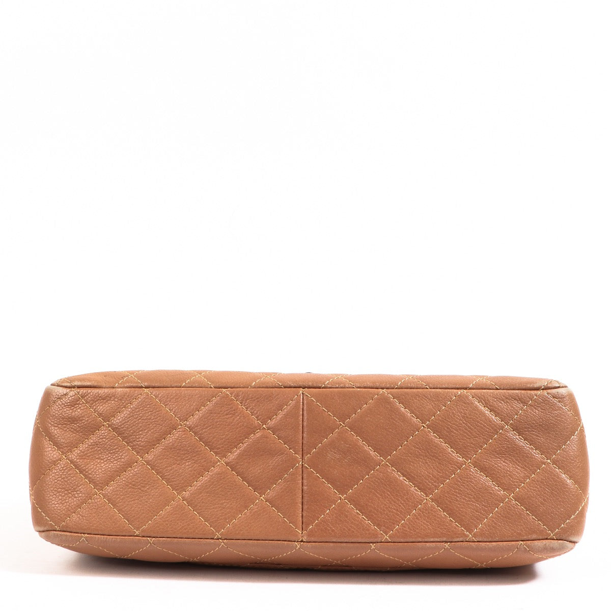 Chanel Taupe Calfskin Large Single Flap Bag