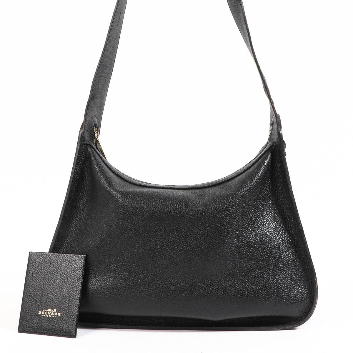 Delvaux Pensée Black Calfskin Leather Shoulder Bag