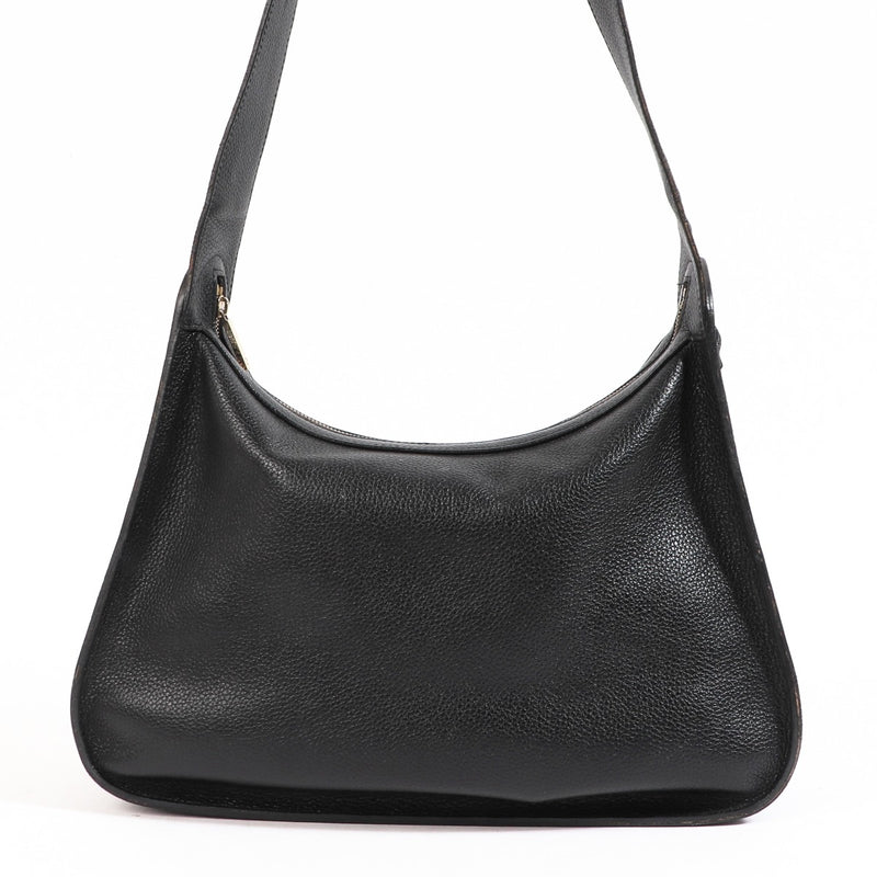 Delvaux Pensée Black Calfskin Leather Shoulder Bag