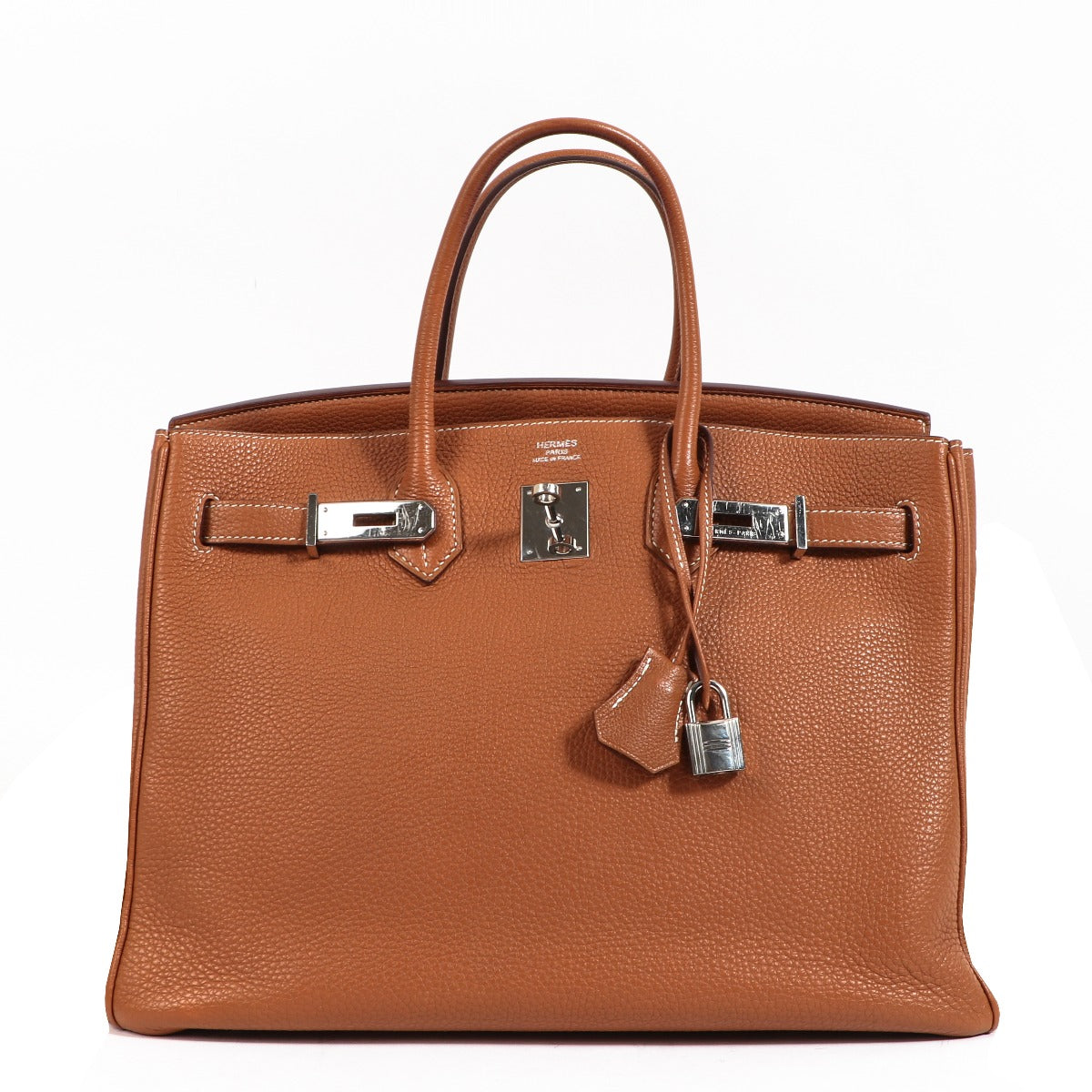 Hermes birkin 35 logo stamp detail