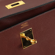 Hermes kelly 32 grain lisse logo stamp close up detailing