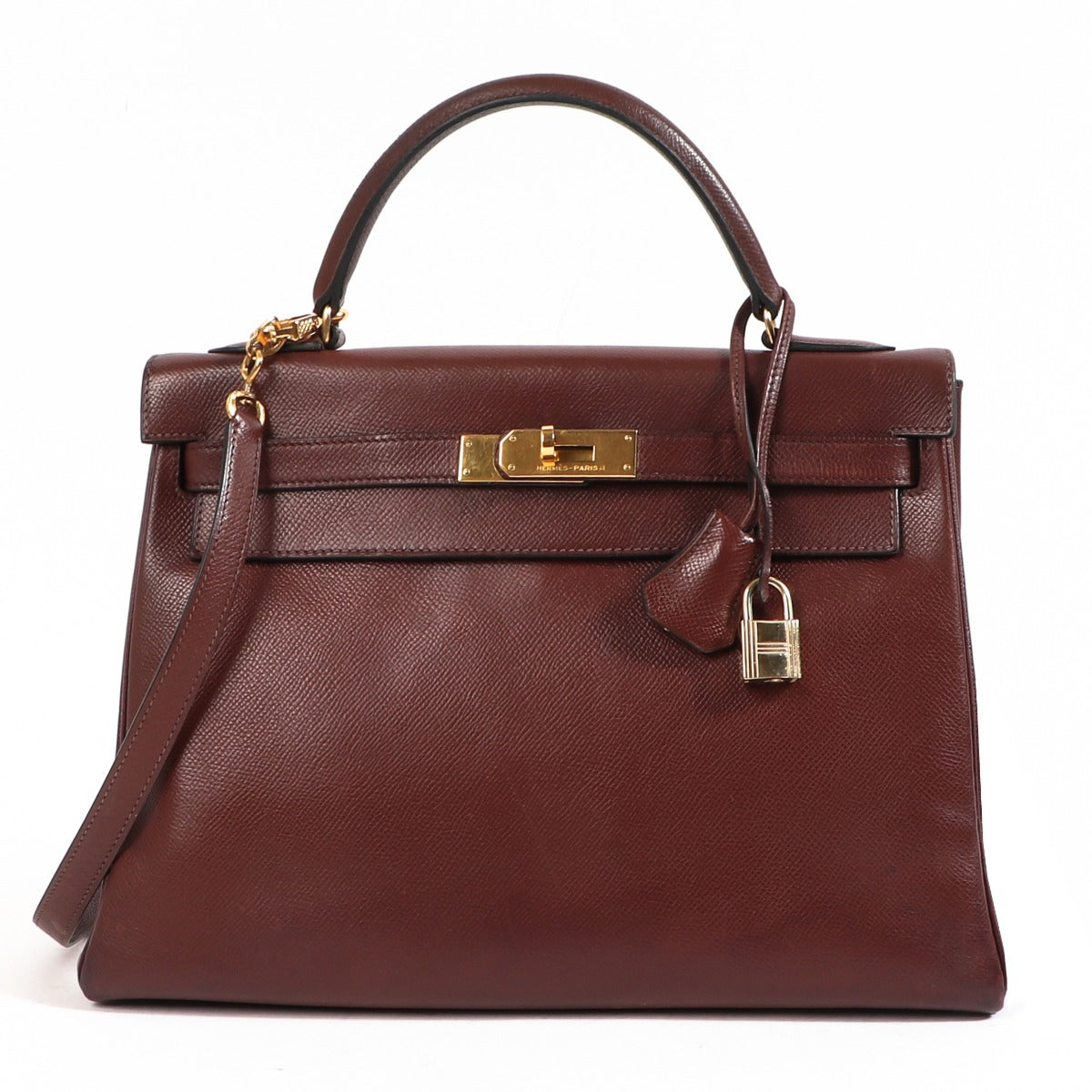 Hermes kelly 32, hermes kelly chocolat, hermes kelly grain lisse, hermes grain lisse, hermes tweedehands kelly, hermes kelly seconde main