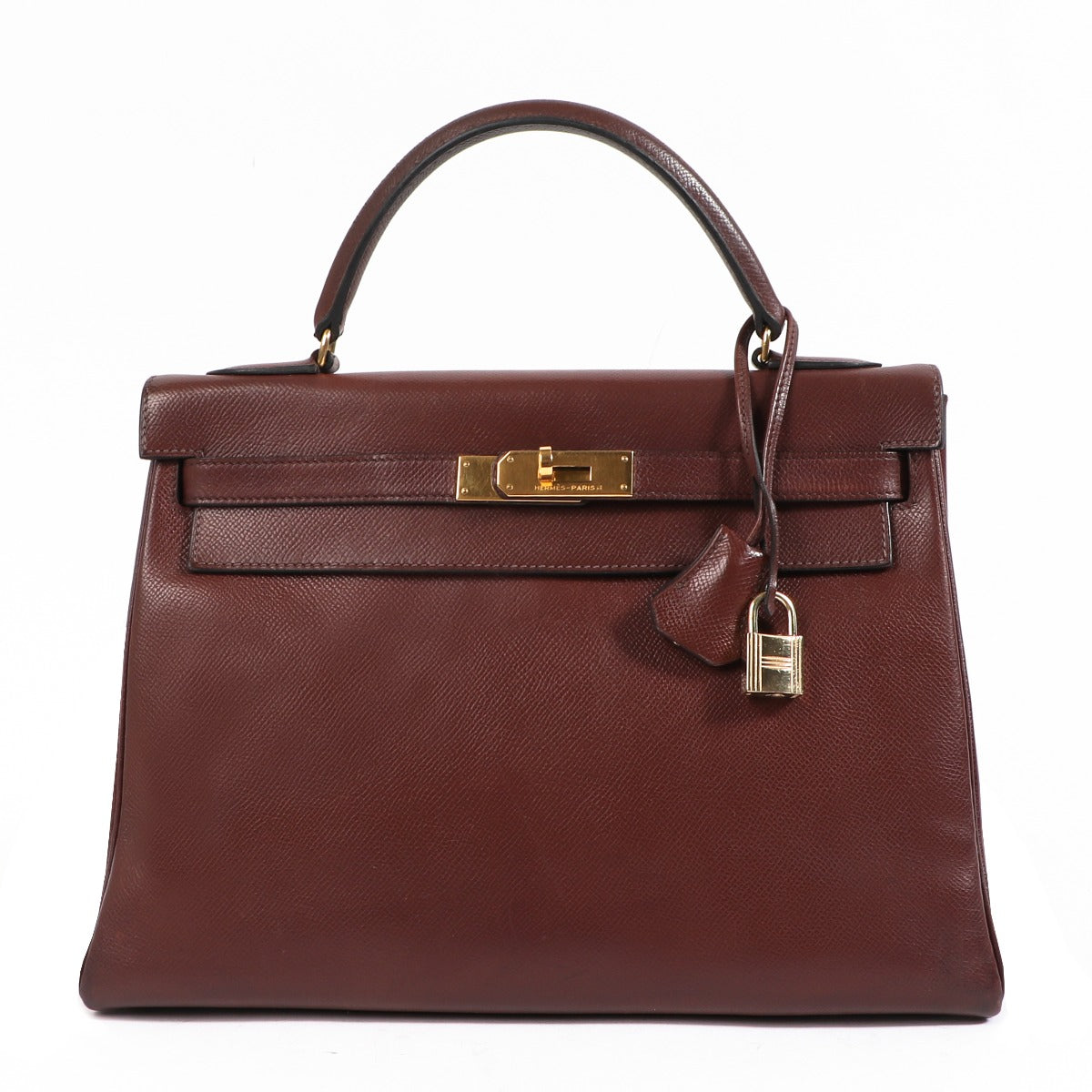 Hermès Kelly 32 Chocolate Veau Grain Lisse GHW