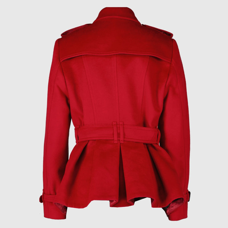 Authentic preloved Burberry Red Trench Coat - Size UK10 on Labellov.com