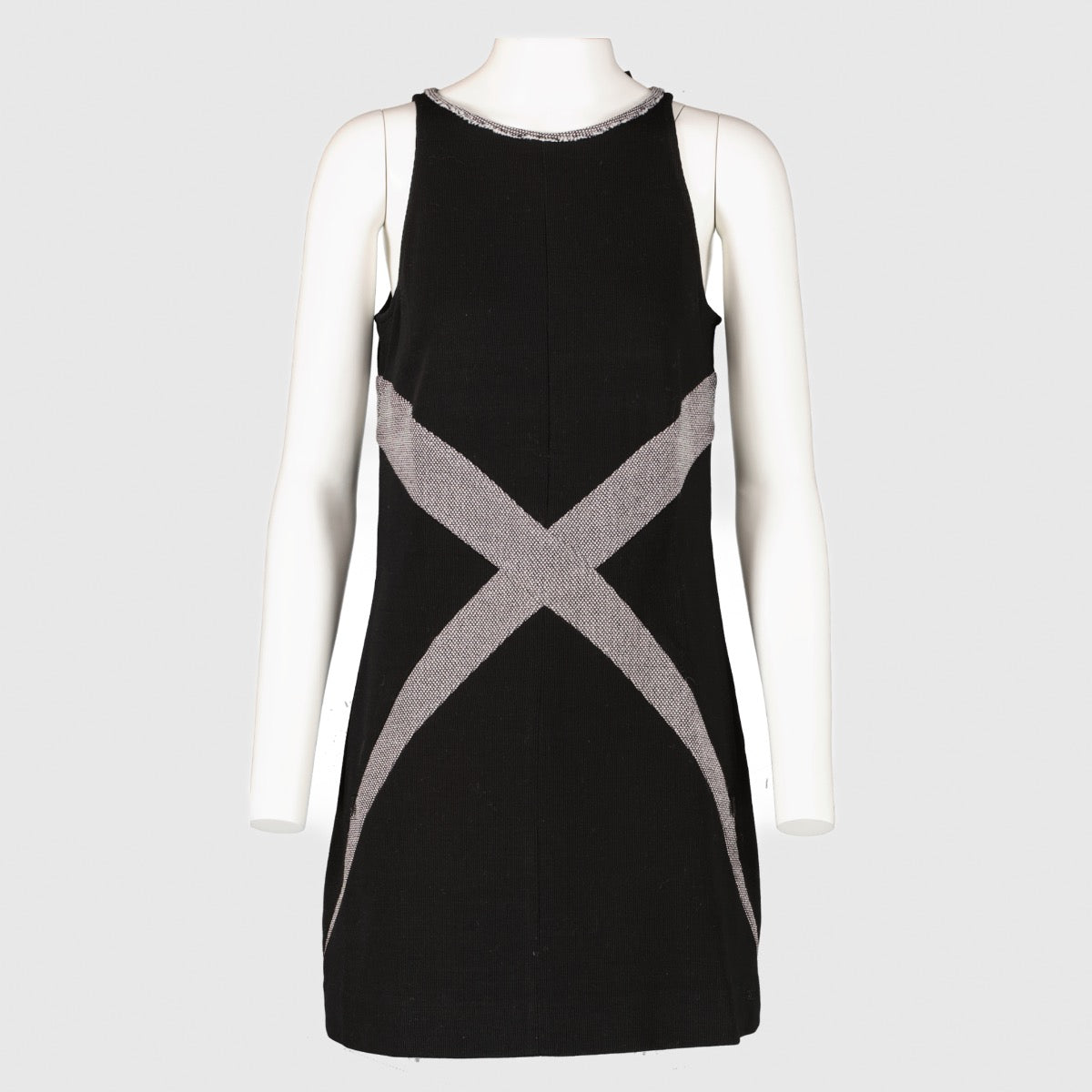 Authentic preloved Chanel 13P Black Knit Graphic Panels Dress on Labellov.com