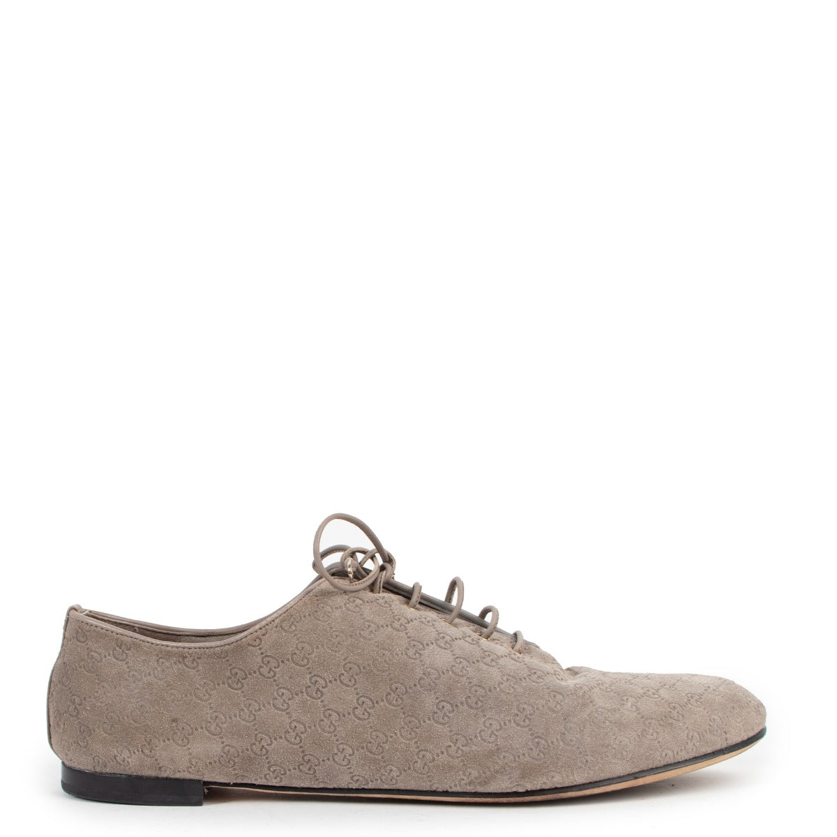 Gucci Suede Softy Micro GG Lace-up Shoes