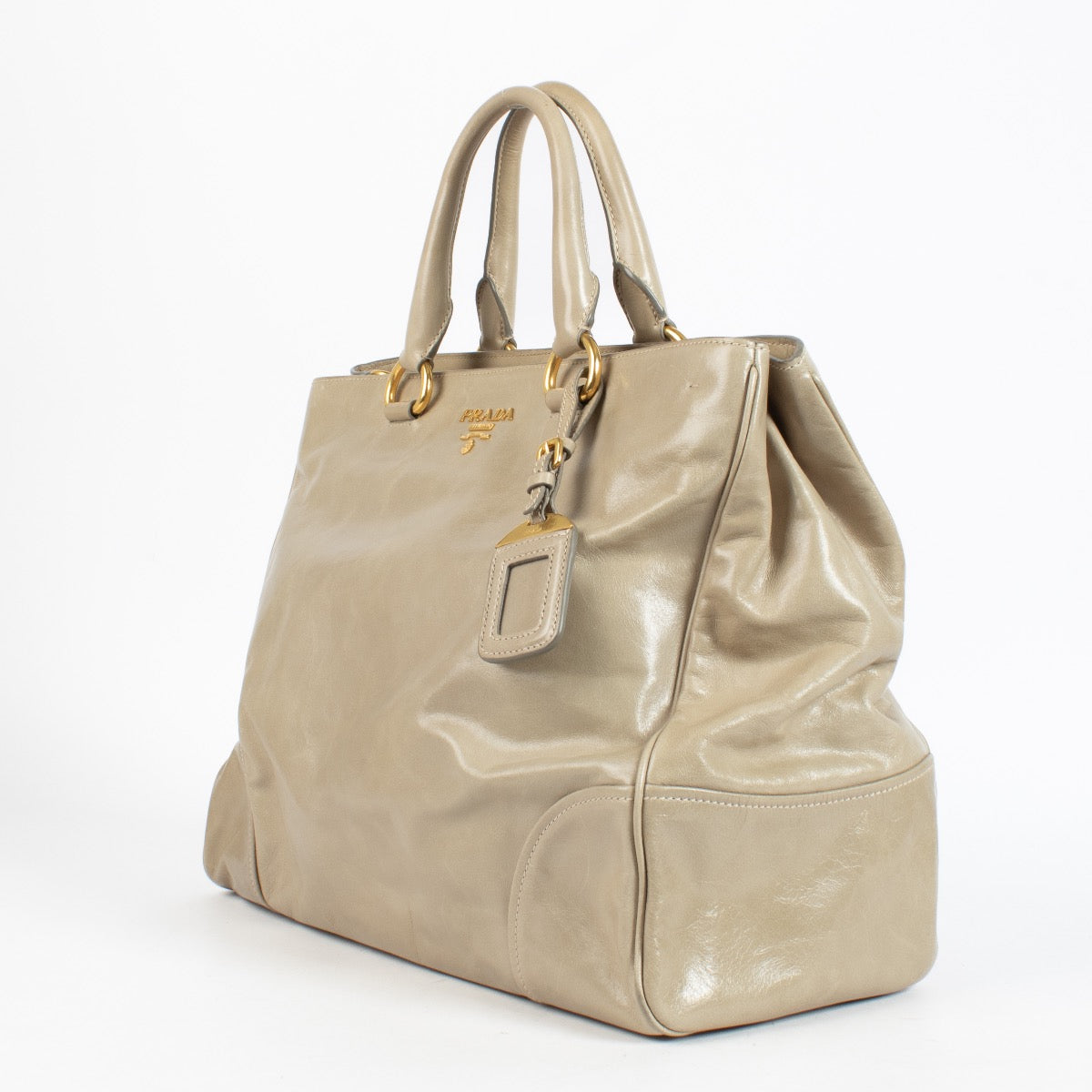 authentic preloved Prada Beige Shopper Bag on Labellov.com