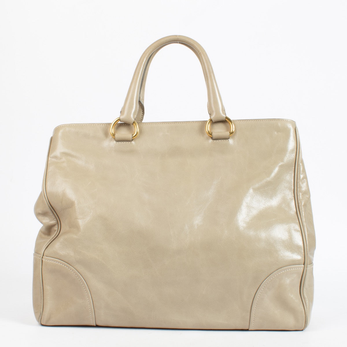 authentic preloved Prada Beige Shopper Bag on Labellov.com