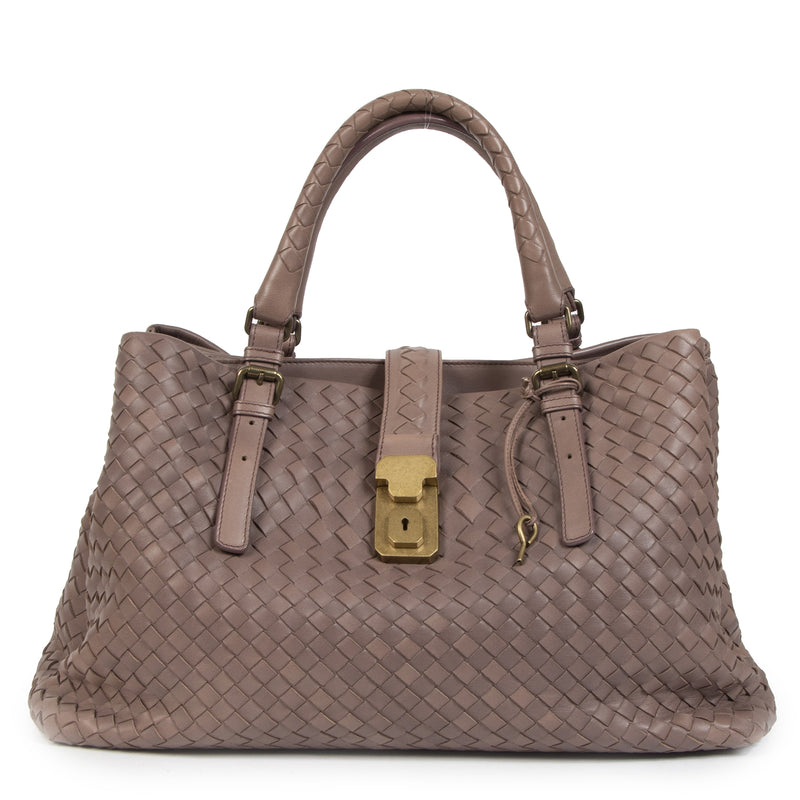 Shop and sell your authentic Bottega Veneta Brown Intrecciato Roma Bag for the best price at Labellov secondhand luxury