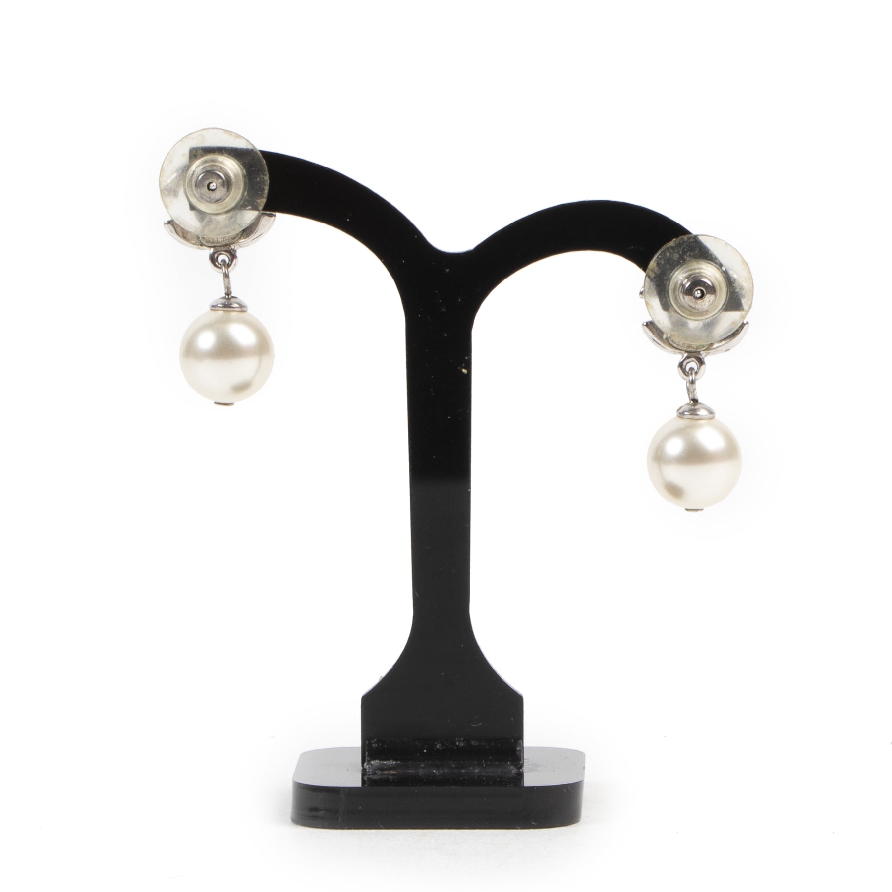 Chanel CC Pearl Earrings
