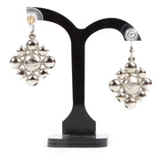 Chanel Black And Rose Dangle Earrings