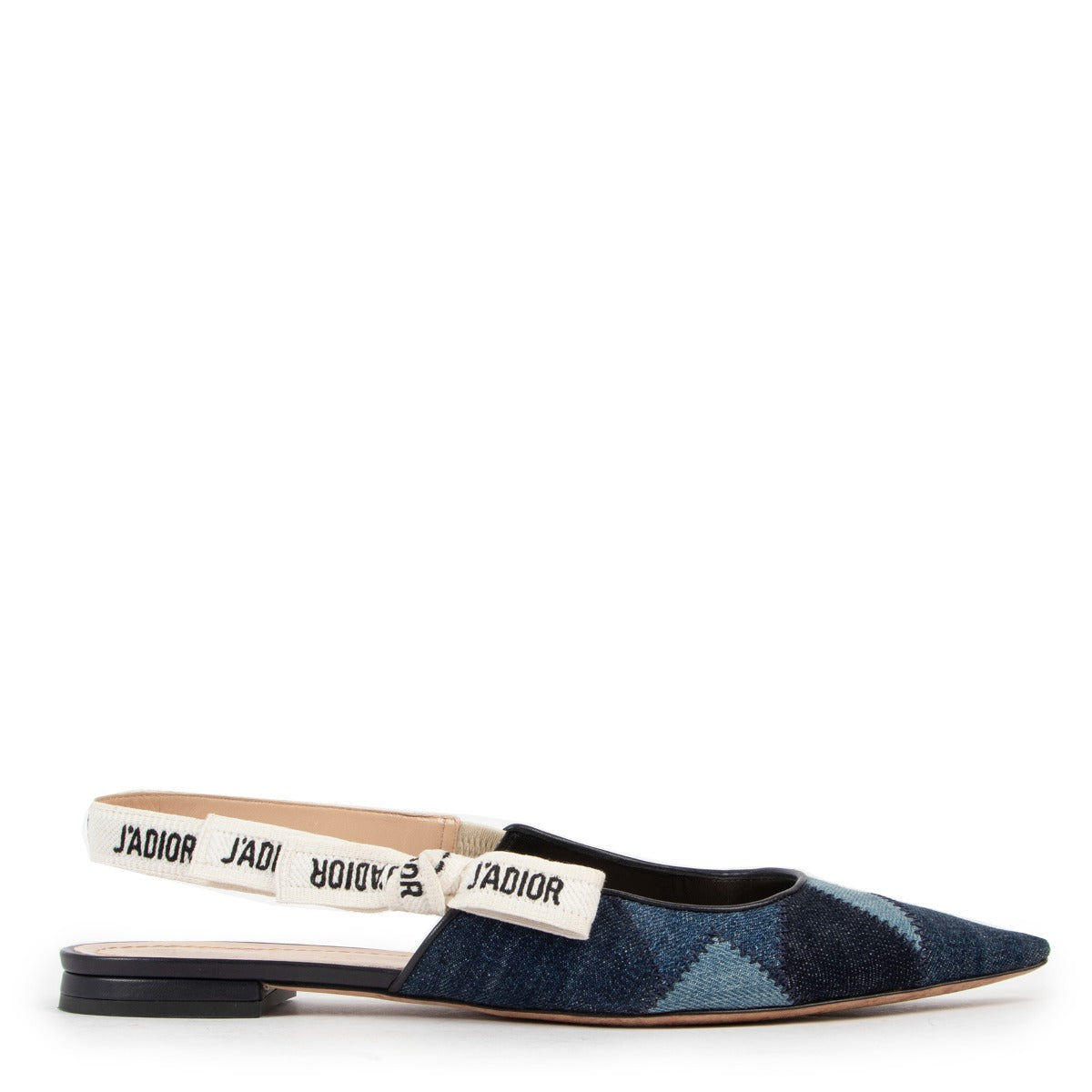 Christian Dior J'ADIOR Ballerina Jeans Patchwork Deep Blue Sandals - Size 41