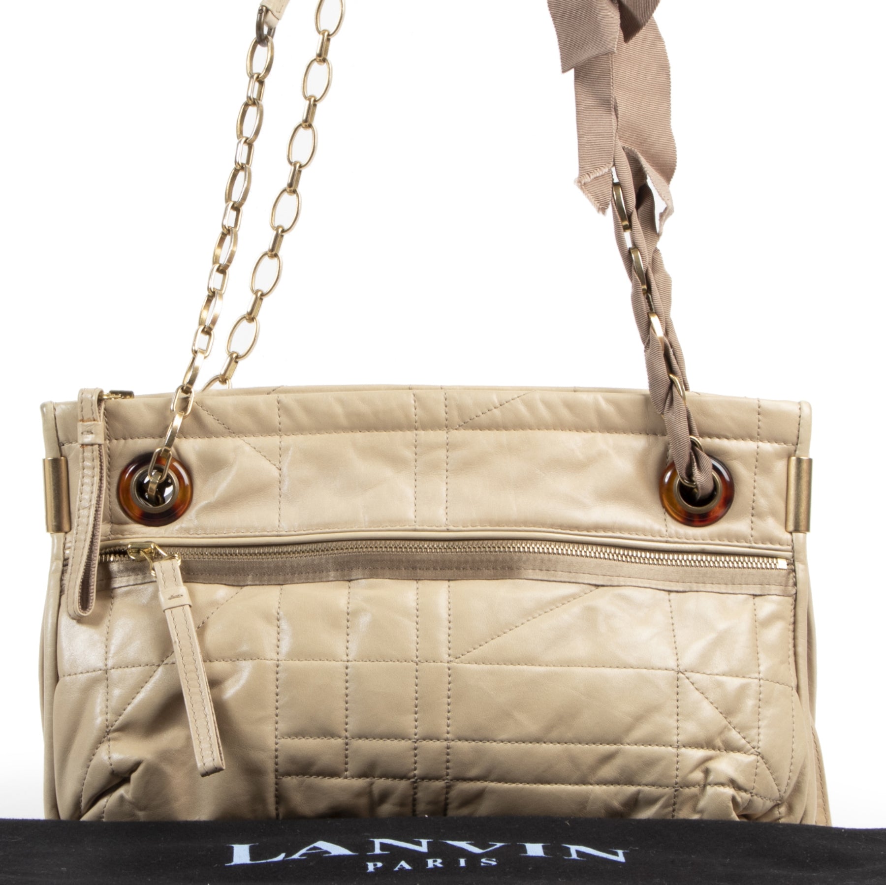 Lanvin Beige Leather Shouder Bag