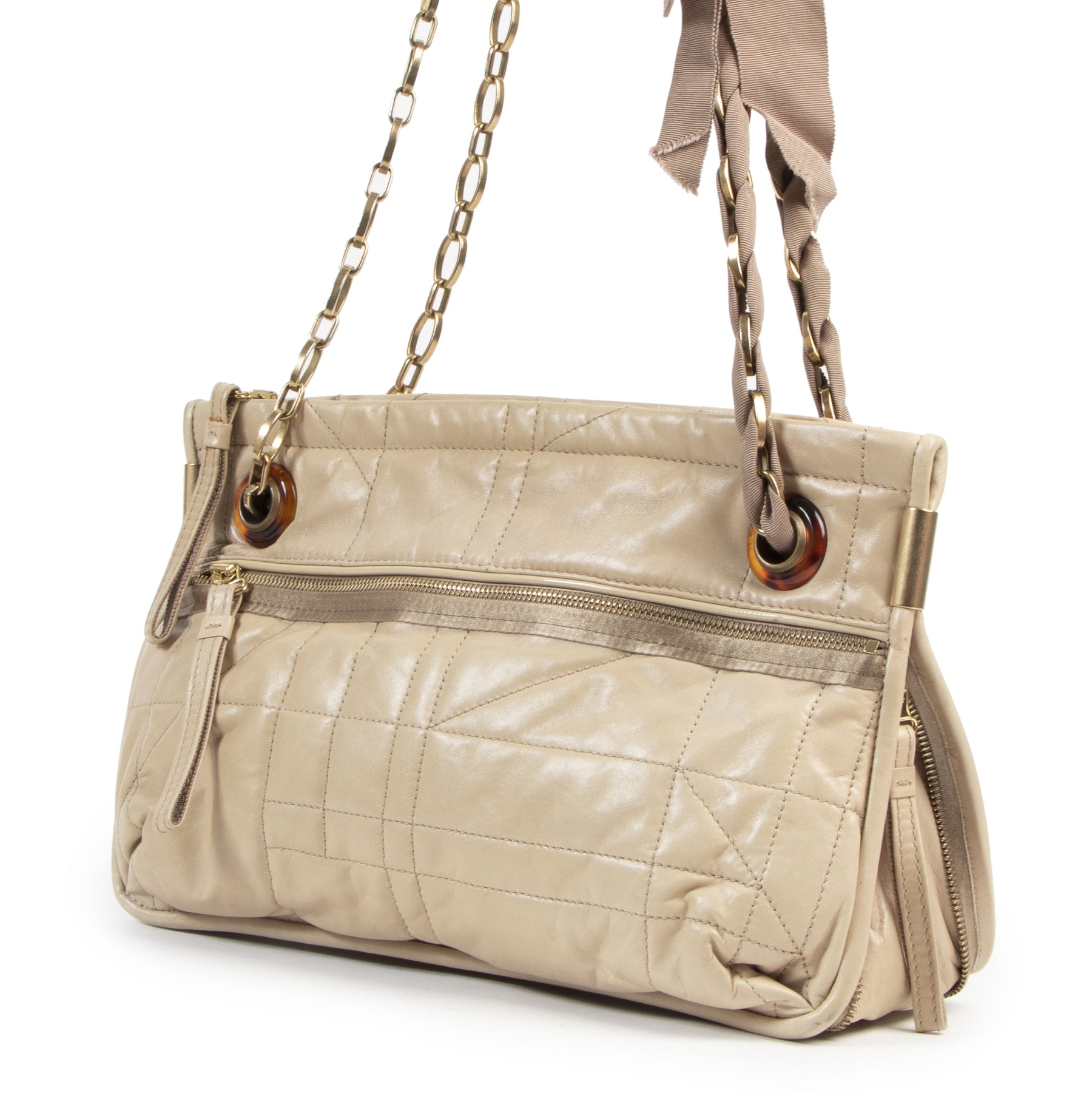 Lanvin Beige Leather Shouder Bag
