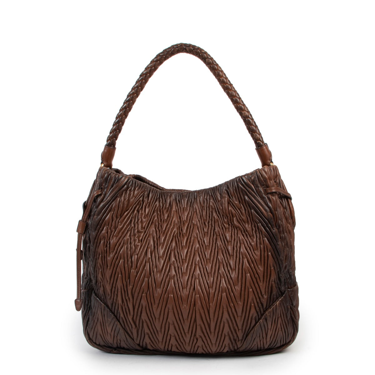 Get this Prada Brown Shoulder Bag at Labellov online or in store at Verlatstraat 15 in Antwerp in good condition and for a fair price.