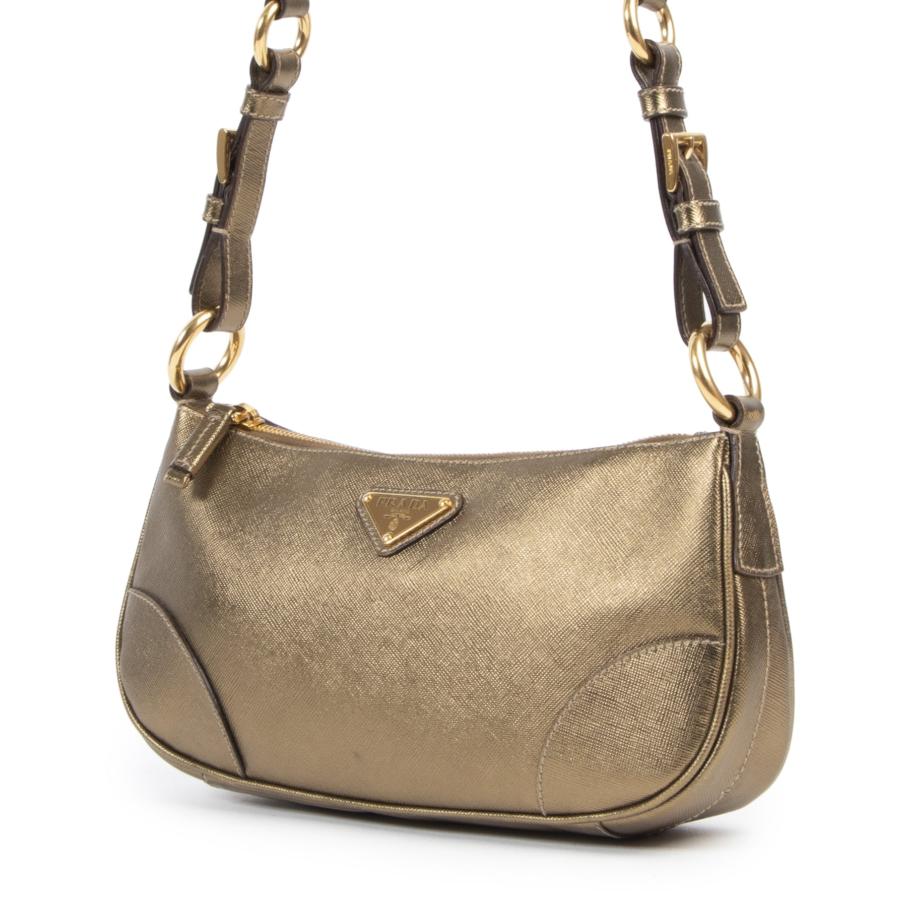 Prada Gold Metallic Shoulder Bag