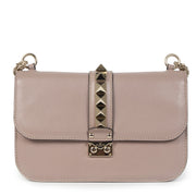 Authentieke tweedehands vintage Valentino Lavender Lock Medium Shoulder Bag koop online webshop LabelLOV
