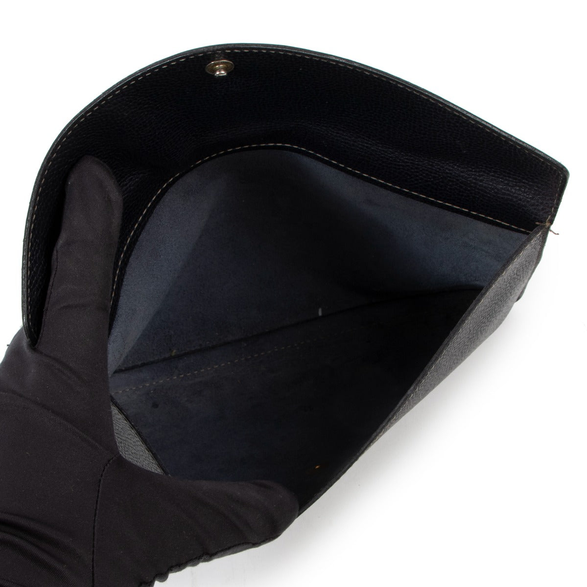 Delvaux Blauw Leren Vintage A5 Clutch