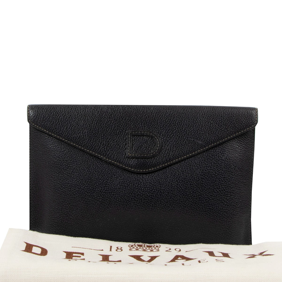 Delvaux Blue Leather Vintage A5 Clutch