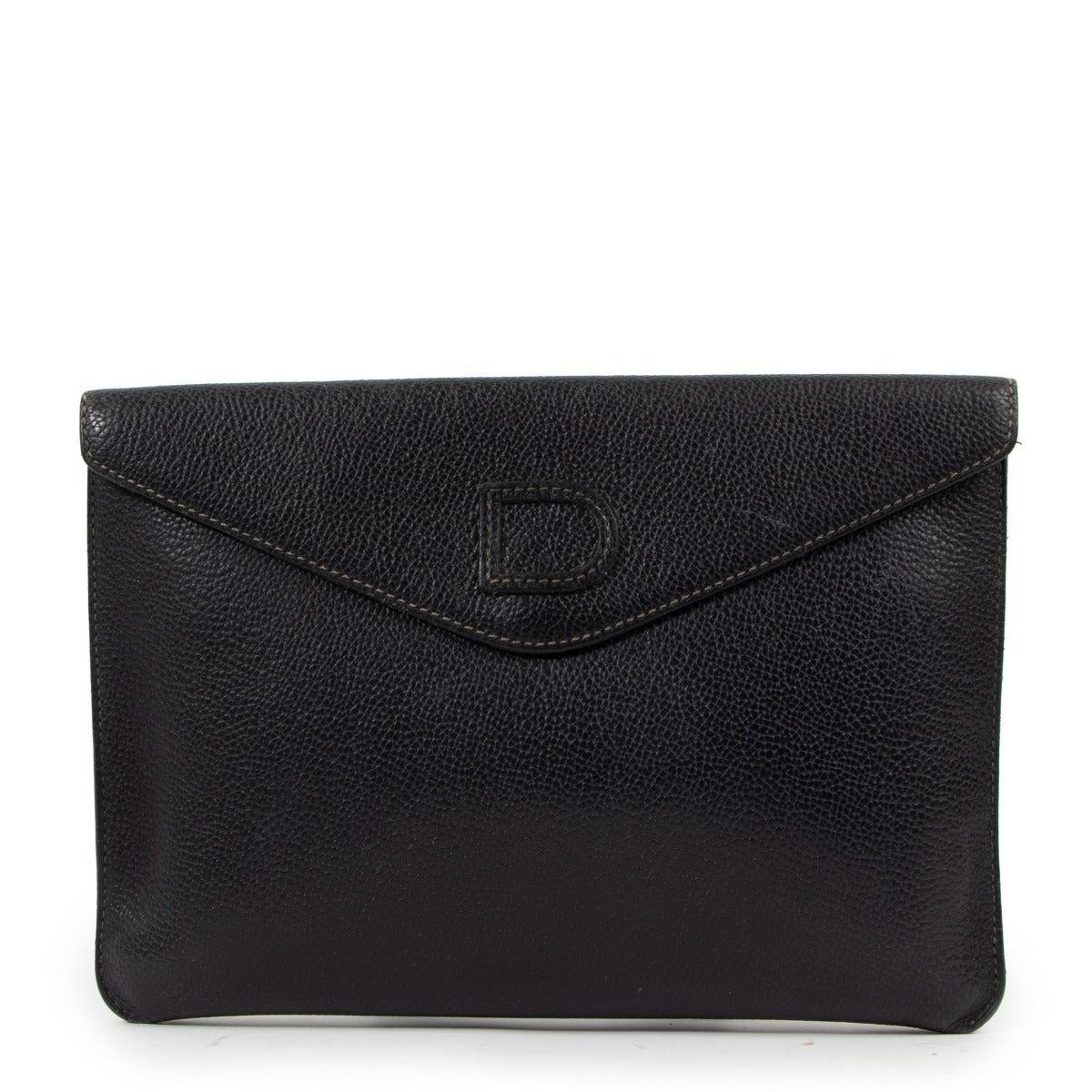 Delvaux Blue Leather Vintage A5 Clutch