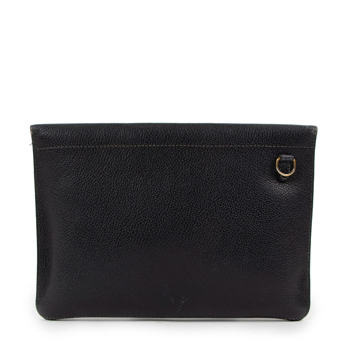 Delvaux Blauw Leren Vintage A5 Clutch