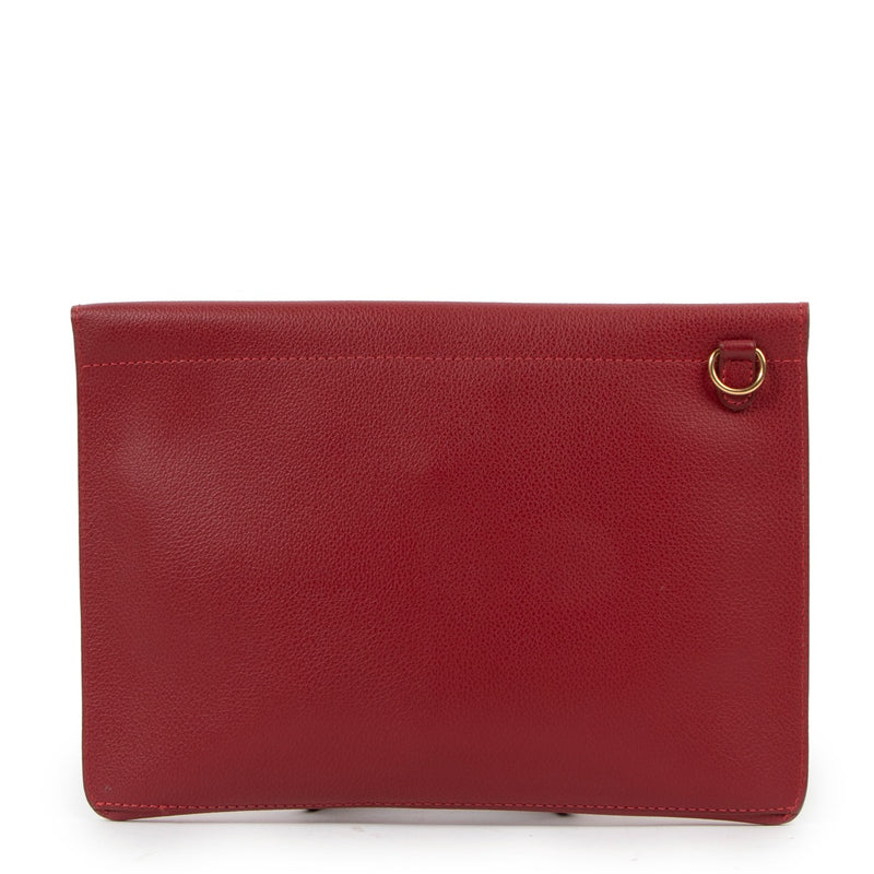 Delvaux Red Jumping Leather A5 Clutch
