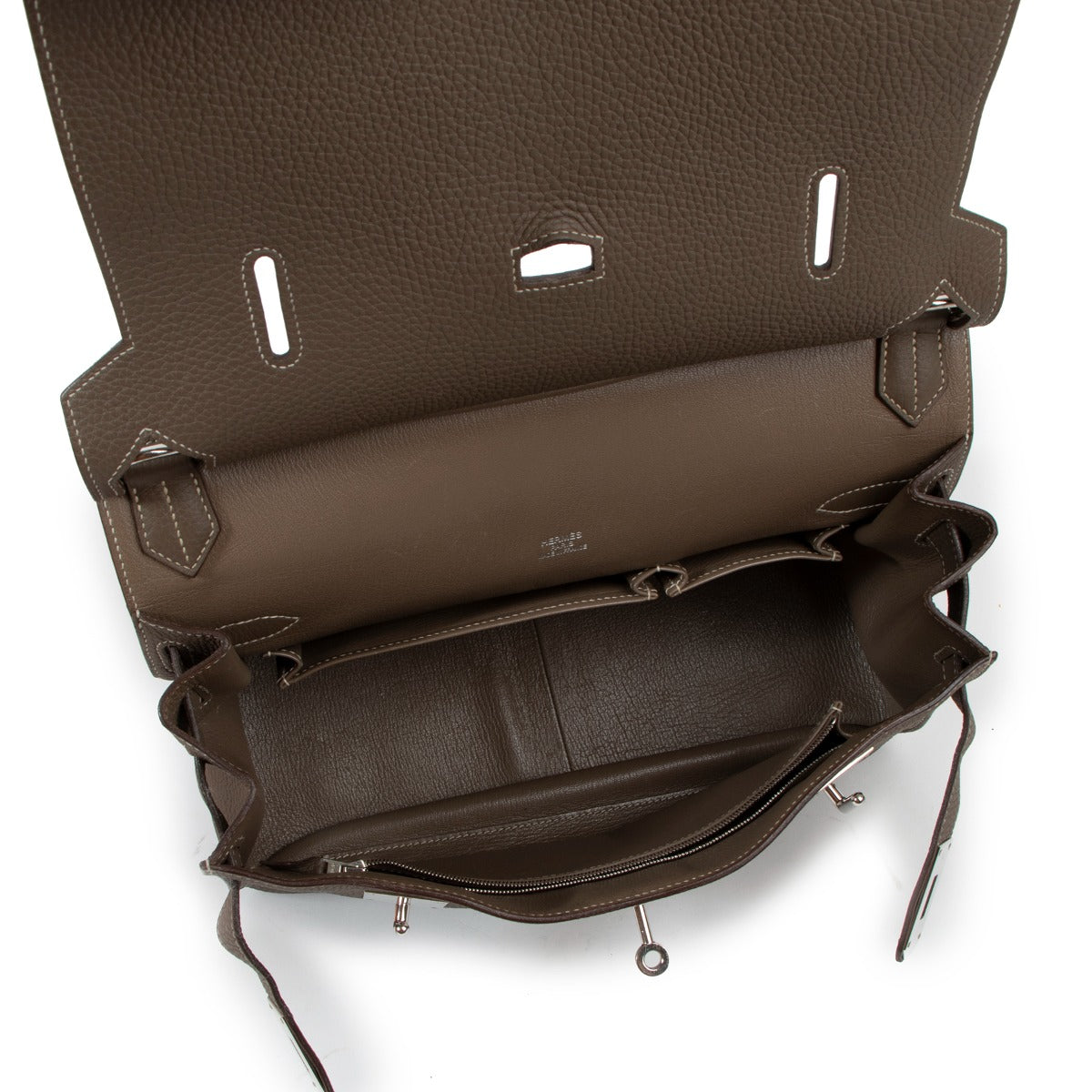 Hermès Jypsière 34 Etoupe Taurillon Clemence PHW