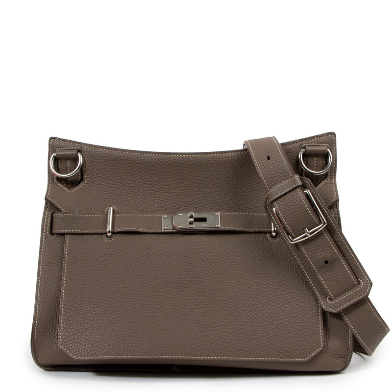 Hermès Jypsière 34 Etoupe Taurillon Clemence PHW