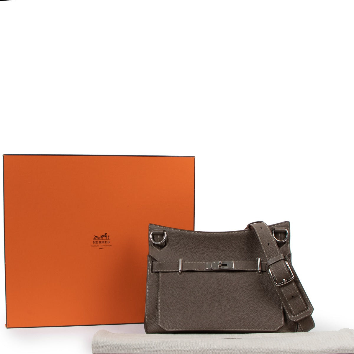 Hermès Jypsière 34 Etoupe Taurillon Clemence PHW
